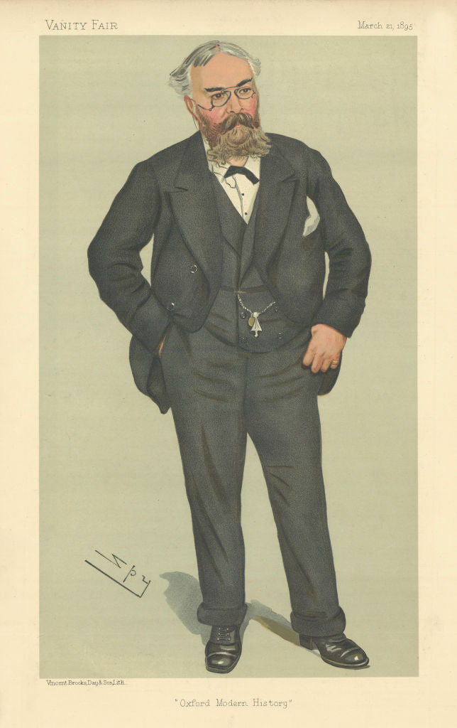VANITY FAIR SPY CARTOON Frederick York Powell 'Oxford Modern History' 1895